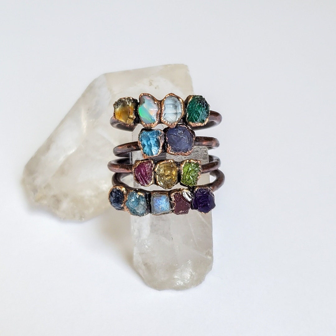 Custom Birthstone Multi Stone Ring, Family Birthstone Ring, Mothers ...