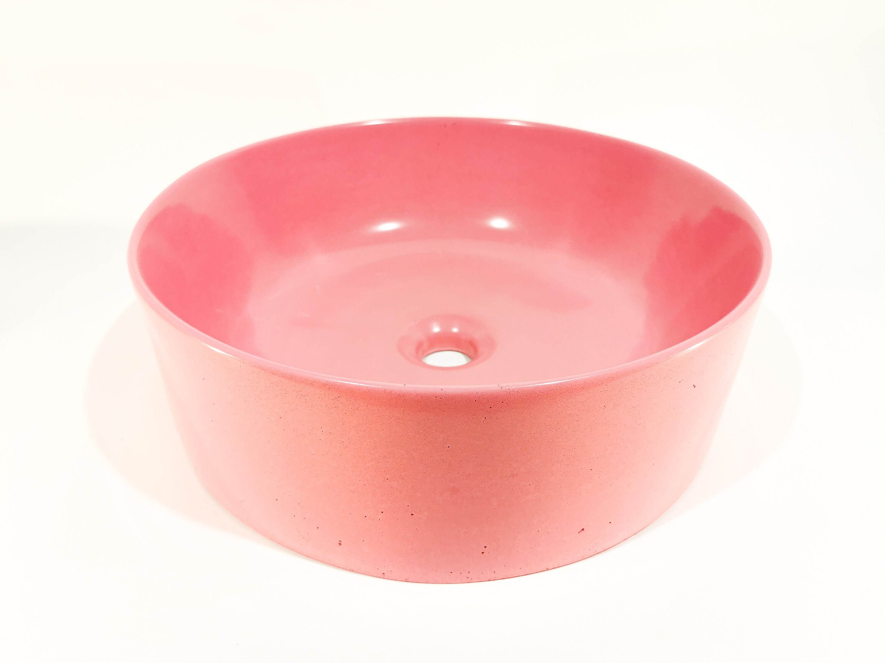 16 40cm Round Concrete Bathroom Sink / Electro Pink Etsy UK