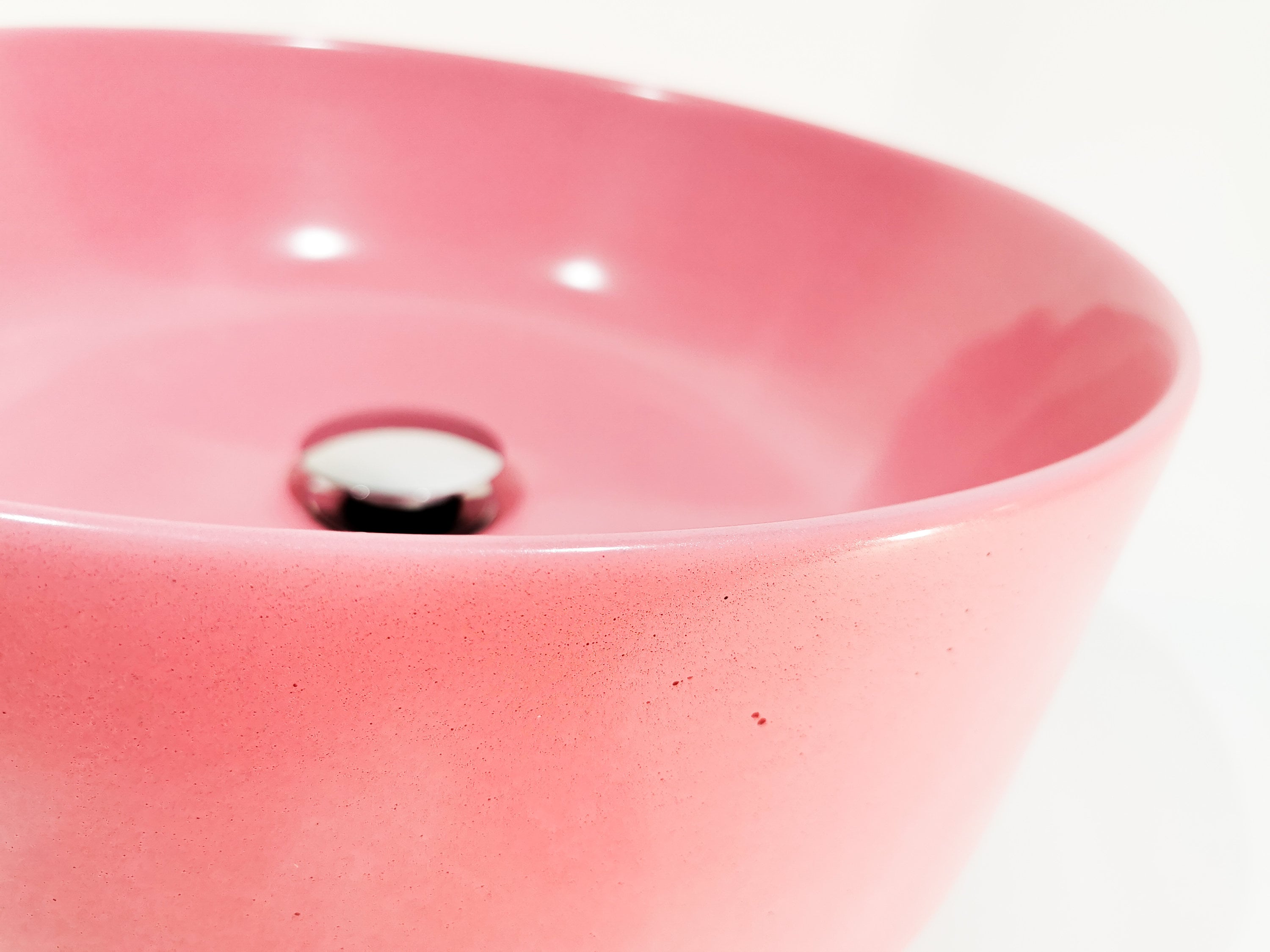 16 40cm Round Concrete Bathroom Sink / Electro Pink Etsy UK