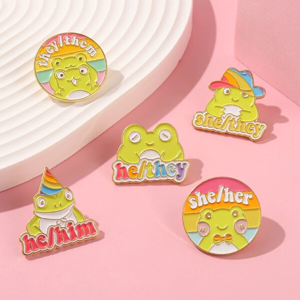 Pronoun Pins Etsy