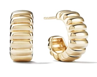 gold bold hoop earrings, gift for her