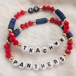 Handmade Beaded Bracelet for Hockey Fans FL - Panthers and Player Names