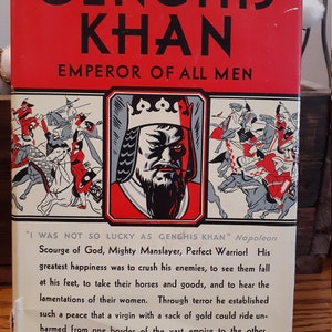 Genghis Khan Emperor of All Men Harold Lamb 1927 1st ED. w/DJ Illustrated