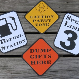 Construction Birthday Party Signs, Two and Digging It, Construction Zone Party Decorations, Truck Party, Three and Digging It