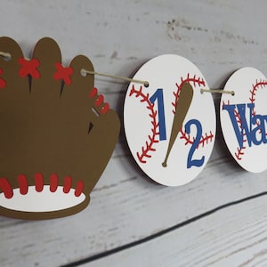 Baseball 1/2 Way to First Baseball Banner, Half Way to First Banner, 6 Month Photo Banner, 1/2 Birthday, Half Birthday Banner