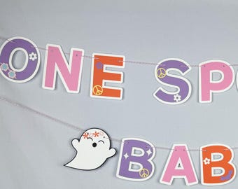 One Spooky Babe Birthday Banner, Halloween First Birthday