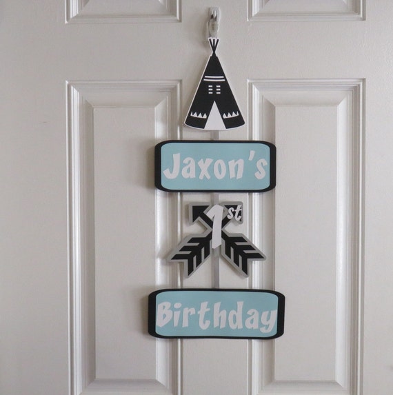 Wild One Teepee Birthday Door Sign Hanger Teepee Door Hanger Etsy