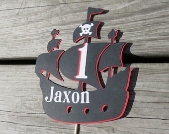 Pirate Cake Topper, Pirate Birthday Decorations, Pirate Party, Pirate First Birthday, Pirate Ship Cake Topper, Pirate Smash Cake Topper