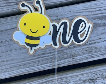 Bee Cake Topper, Fun to Bee One, Happy Bee Day Decor, Bumble Bee Cake Topper, Bee Party, Cake Topper, First Birthday, Bee Smash Cake
