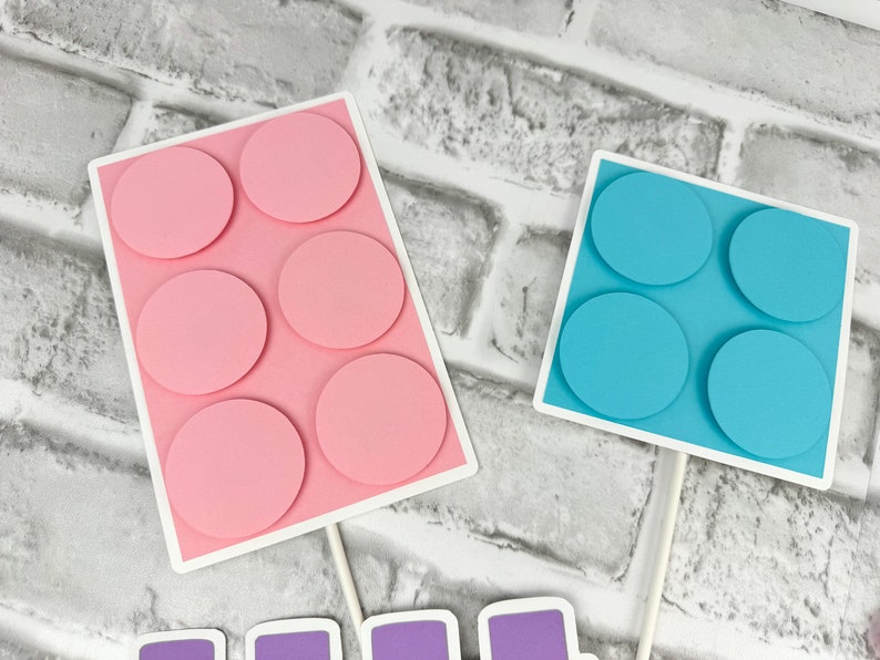 Building Block Centerpiece Sticks, Building Brick Centerpiece, Girl ...