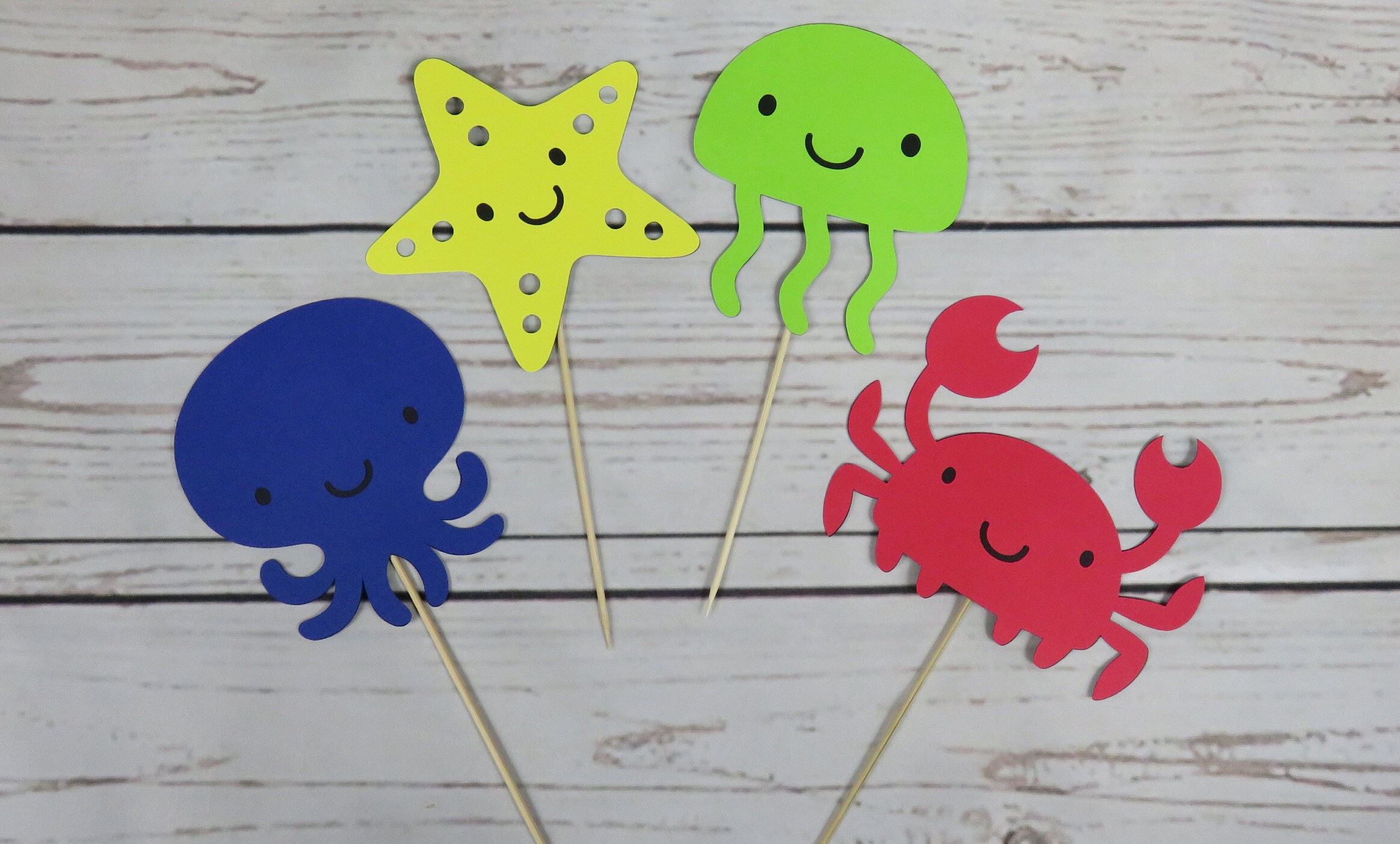 Under the Sea Centerpiece Sticks Oneder the Sea Decorations Beach Party Oneder the Sea Birthday Photo Props Crab Party Diaper