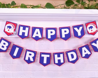 Football Birthday Banner, Buffalo Birthday Banner, Sports Birthday, First Down Birthday Decorations