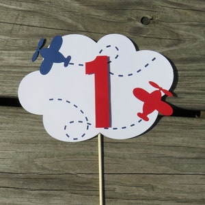Plane Birthday Cake Topper, Airplane Cake Topper, First Birthday Smash Cake, Time Flies Birthday Decorations, Time Flies Cake Topper