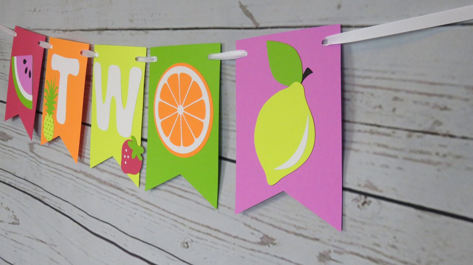 Twotti Frutti Birthday Banner Twotti Fruitti Highchair - Etsy