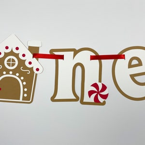 Gingerbread Winter ONEderland Highchair Banner, Oh What Fun it is to be One Banner, Christmas Birthday, Holiday Birthday Banner, Two Sweet