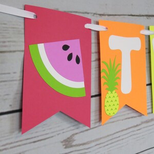 Twotti Frutti Birthday Banner, Twotti Fruitti Highchair Banner, Tutti ...