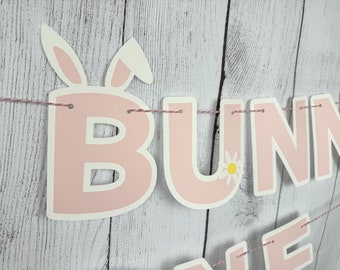 Some Bunny is One Banner, Bunny First Birthday Banner, Easter Birthday Banner