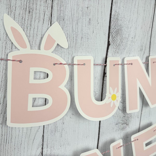 Some Bunny is One Banner, Bunny First Birthday Banner, Easter Birthday Banner