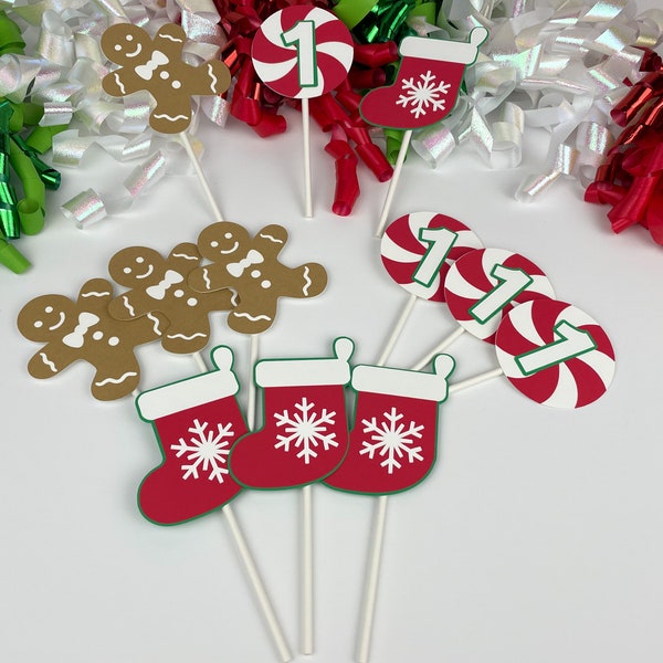 Oh What Fun Cupcake Toppers, Christmas Cupcake Toppers, Winter ONEderland Toppers, Gingerbread, Most ONEderful Time of Year, Two Sweet