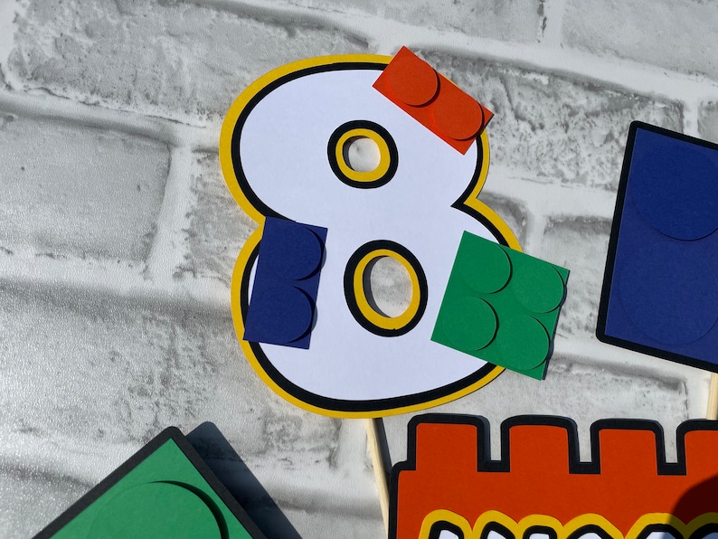 Building Block Centerpiece Sticks, Building Brick Centerpiece ...
