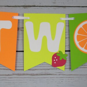 Twotti Frutti Birthday Banner, Twotti Fruitti Highchair Banner, Tutti ...
