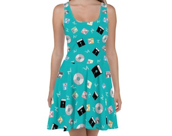 90's Floppy Disk Skater Dress