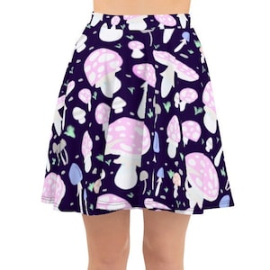 Pilz Pastell Wald Fantasie Skater Rock