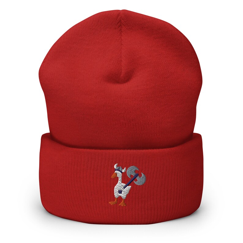 warrior goose honk axe  Cuffed Beanie