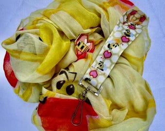 I love Bees Bundle, key fob, scarf and enamel pin.