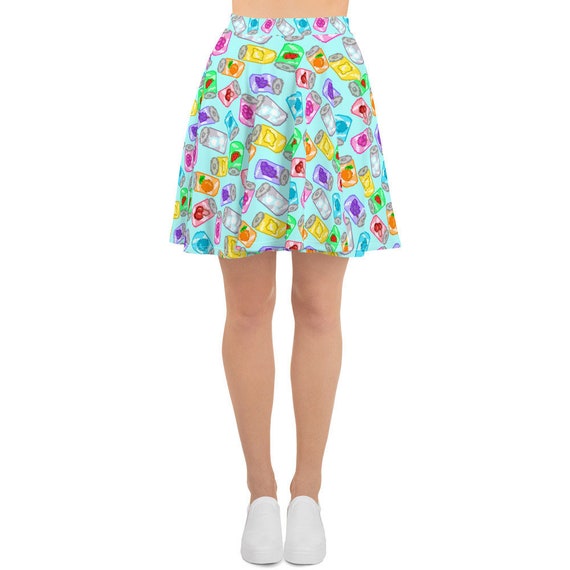 Pixel Fruit Soda Skater Skirt Sparking Water Seltzer Kawiia | Etsy