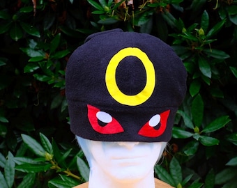 Dark and psychic type monster  winter cozy handmade animal fleece hat