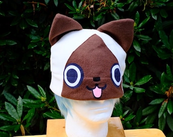 Handmade Palico Felyne Siamese HM Cat   Fleece Hat: Kawaii Anime Cospay Beanie