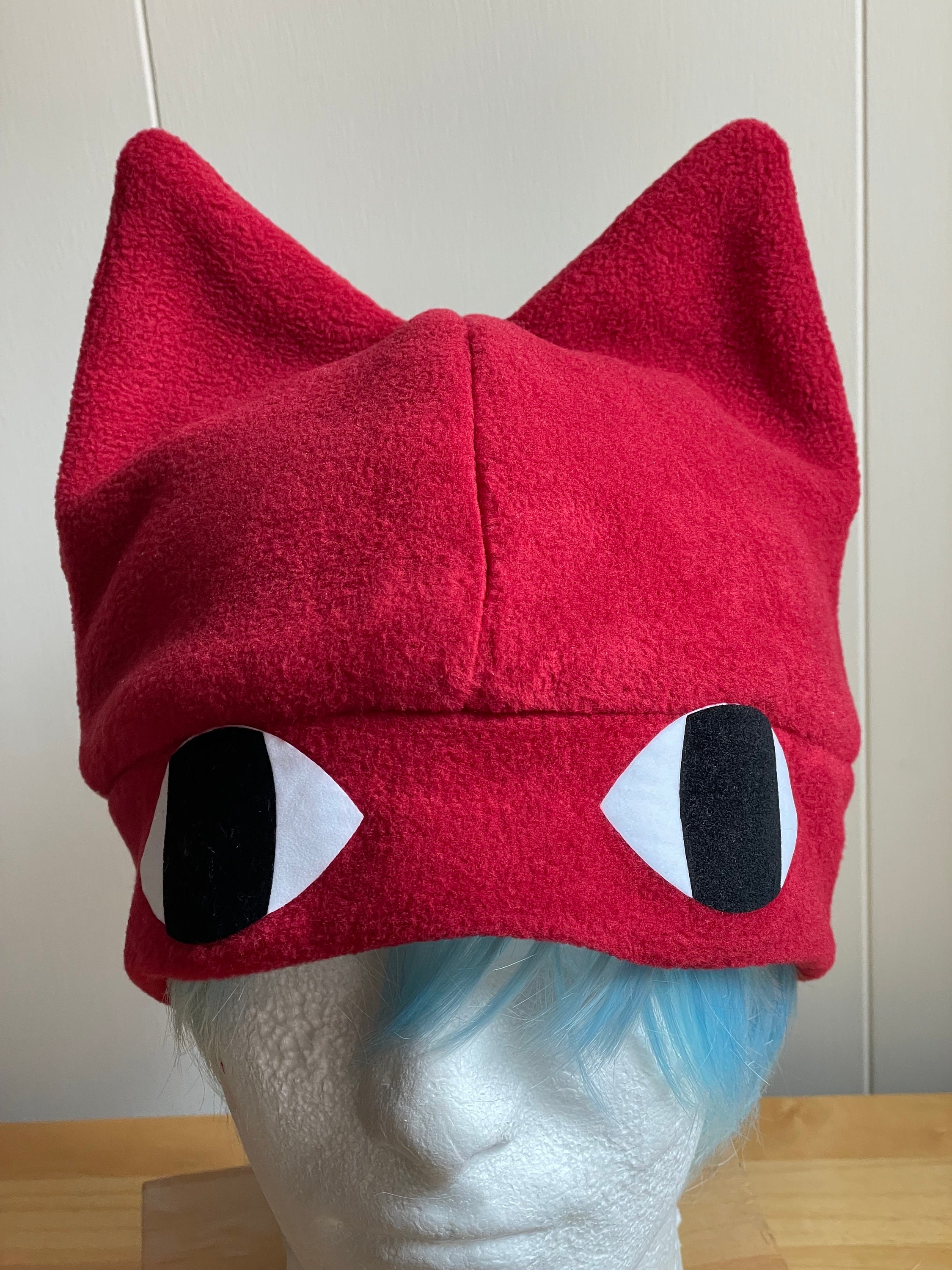 Cat Red Maroon Café Cute Animal Fleece Winter Warm Cozy