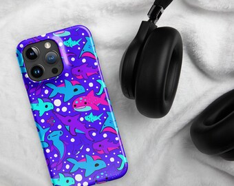 Colorful Sharks Pattern Snap iPhone Case