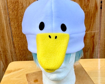 Goose birds winter warm cozy handmade fleece hat geese honk gift accessory beanie game