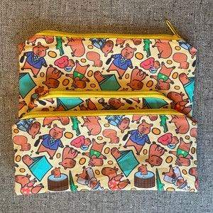 capybara zipper pouch pencil bag coin purse