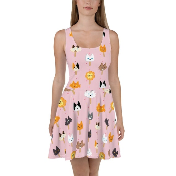 ice cream skater dress Popsicles Kitty's Pink Ice Cream Skater Dress