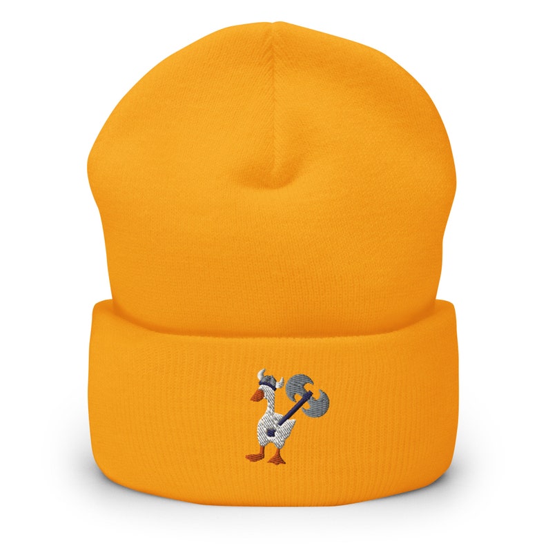 warrior goose honk axe  Cuffed Beanie