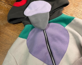 costume fleece animal zipper hoodies