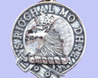 Colgante del clan MacGregor en plata de ley maciza