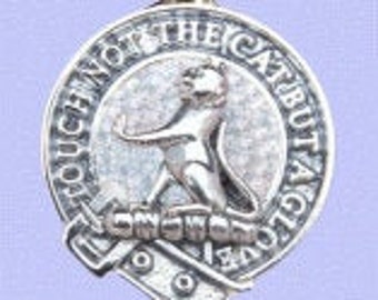 Colgante del clan MacPherson en plata de ley maciza