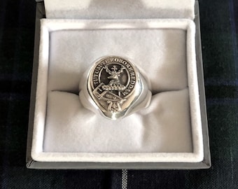 Clan Crest Rings in Solid Sterling Silver