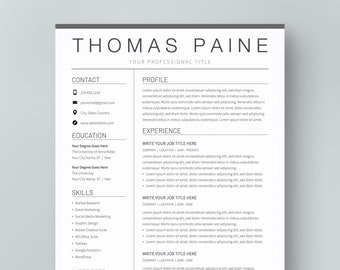 Simple Resume Template: Google Docs & Cover Letter (A4/US Letter)