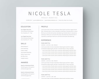 Google Docs Resume Template. Simple resume template Google Docs and CV design.