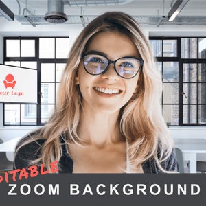 Zoom Background. An editable Zoom background office room or virtual background office room.
