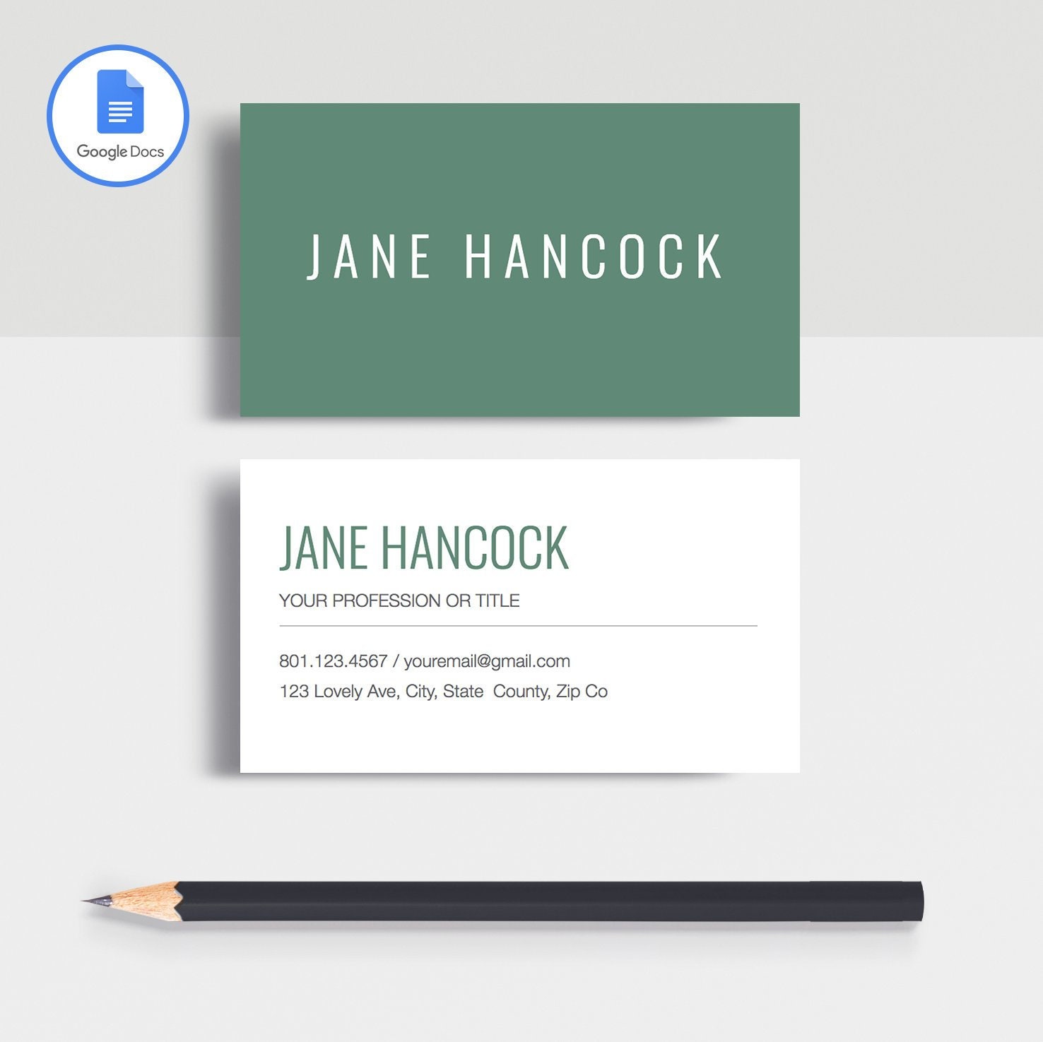 Google Docs Business Card Template