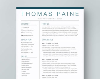 Clean Green Resume Template for Google Docs (Instant Download)