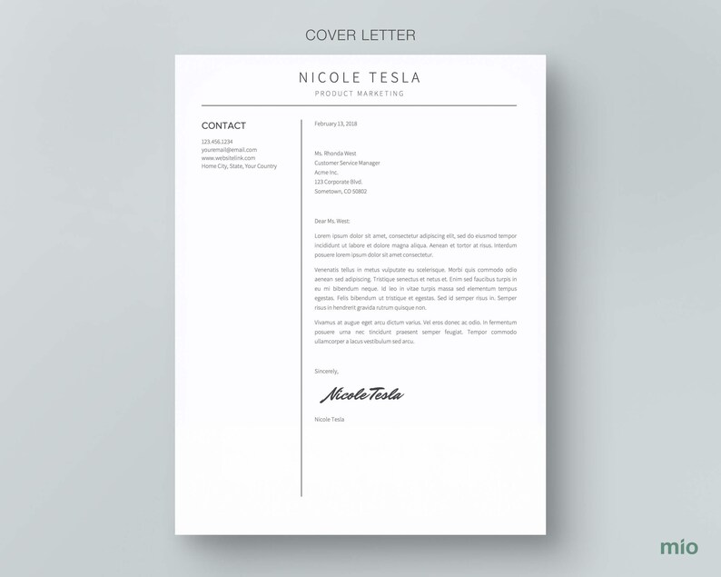 The clean cover letter template for Google Docs