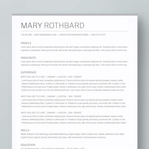 ATS Resume Template Google Docs: Cover Letter & References (Instant Download)