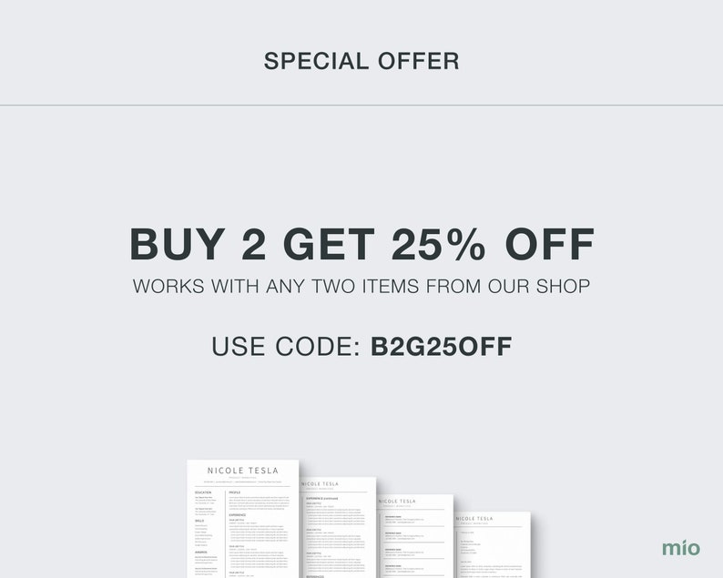 Buy 2 get 25% off offer.